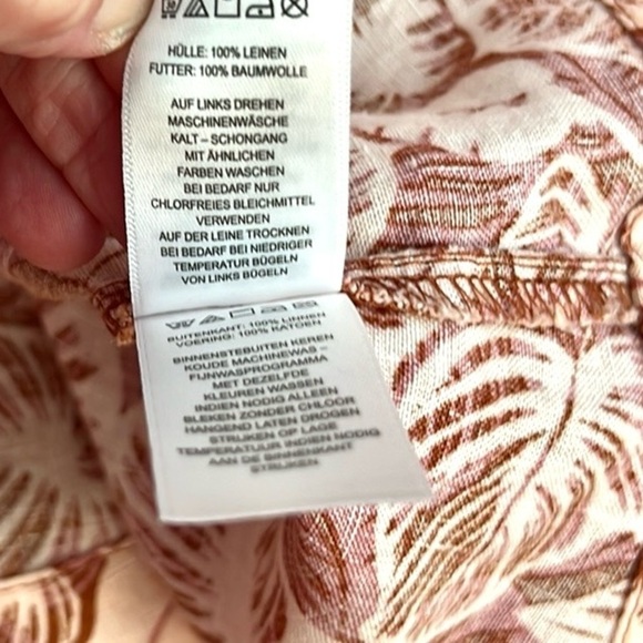 ⭐️Tahari,Softest Linen,V-neck,Lined,Fun Twirl-able Trapeze Dress, POCKETS,Size L - Picture 10 of 14